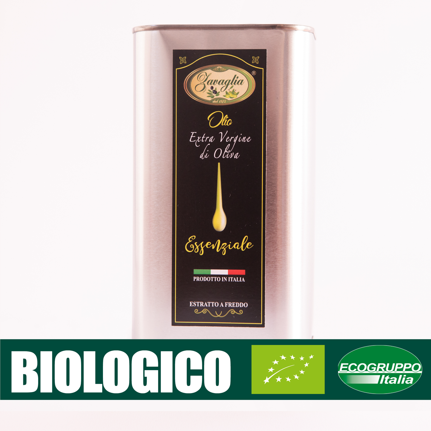 Lattina argento olio extra vergine di oliva da 1 L BIO - Olio Zavaglia