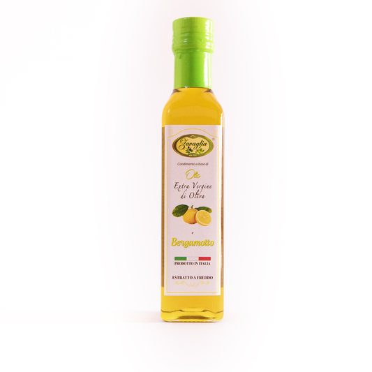 Bottiglia Marasca olio extra vergine al BERGAMOTTO da 0,25 L - Olio Zavaglia